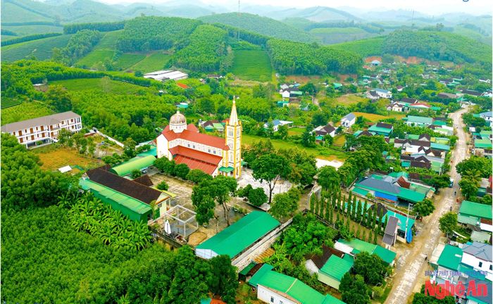 Một góc giáo xứ Đồng Lam, xã Nhân Hòa. Ảnh: Quang Dũng
