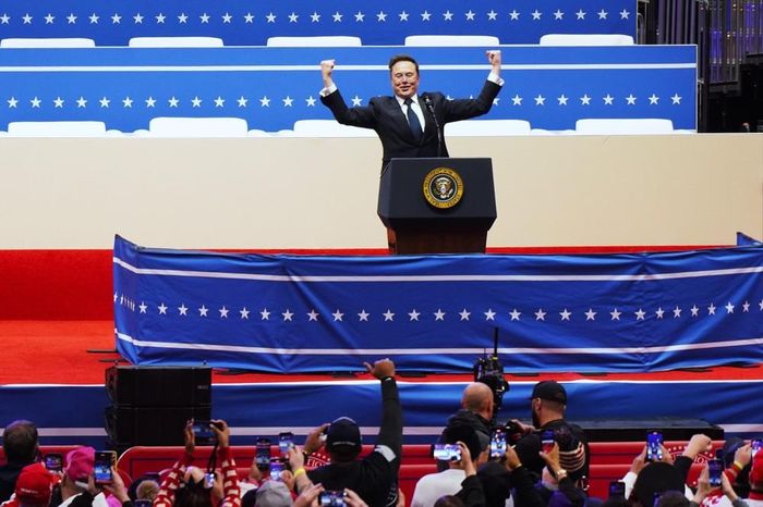Tỷ phú Elon Musk phát biểu tại Washington, D.C., Mỹ. Ảnh: THX/TTXVN