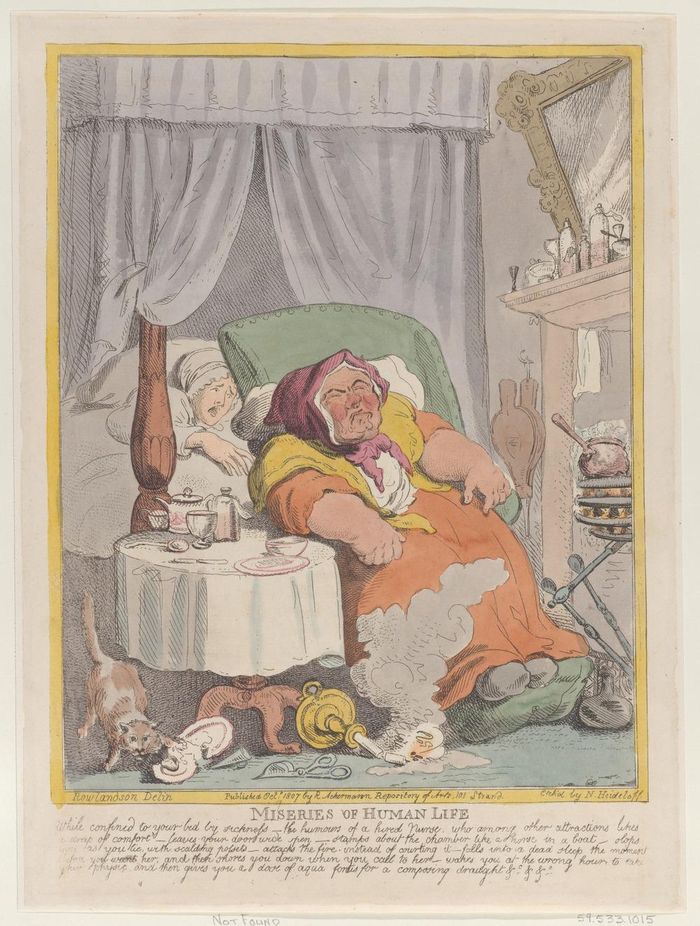 Bức “Những khốn khổ của đời người” của Thomas Rowlandson, hoàn thành năm 1807