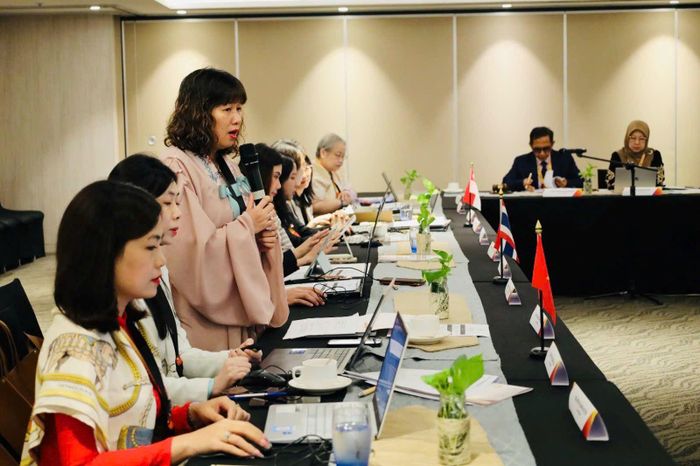 Đoàn KTNN Việt Nam trình bày Dự thảo Kế hoạch chiến lược ASEANSAI giai đoạn 2026-2029 tại Hội nghị. Ảnh: CTV