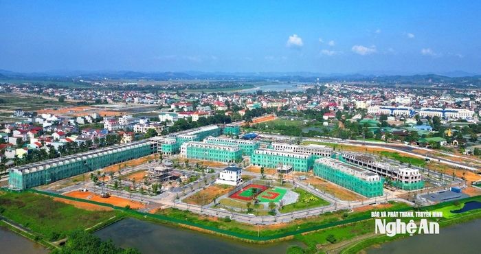 Thị trấn Đô Lương nay là xã Đô Lương. Ảnh tư liệu: P.V