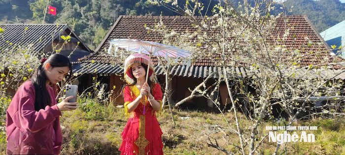 Vẻ đẹp yên bình, trong lành và văn hóa đặc sắc của đồng bào các dân tộc ở Mường Lống thu hút ngày càng đông du khách. Ảnh: HT