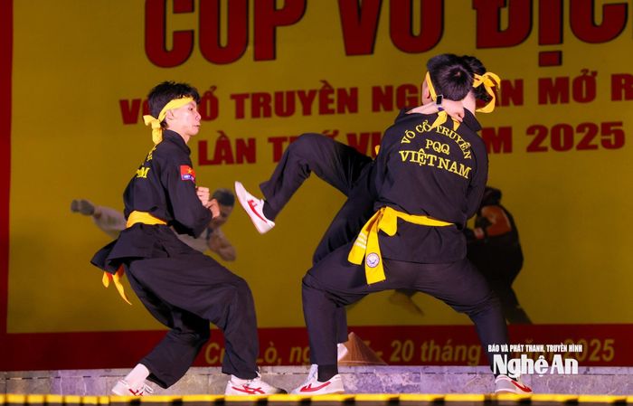 Màn biểu diễn võ thuật tại lễ khai mạc. Ảnh: Đức Anh