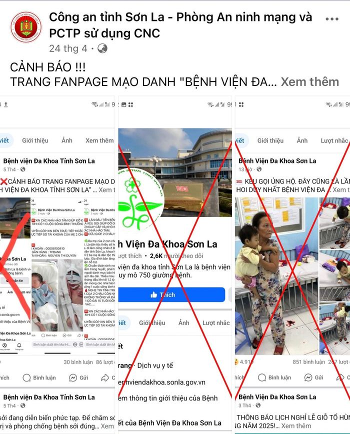 Fanpage của Phòng An ninh mạng và phòng chống tội phạm sử dụng công nghệ cao, Công an tỉnh cảnh báo hành vi phạm tội tới người dân, tổ chức.