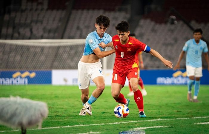 Văn Khang lọt TOP cầu thủ kiến tạo hàng đầu tại giải U23 Đông Nam Á 2025. Ảnh: Campuchia Football Federation