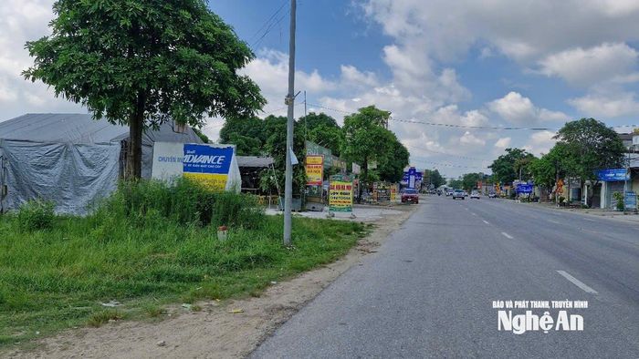Khu đất thực hiện dự án của Công ty TNHH Samurai phía tiếp giáp Quốc lộ 46. Ảnh: Nhật Lân