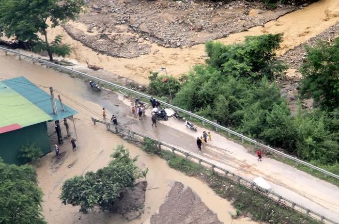 Một điểm bị ngập ở xã Bắc Lý (Nghệ An). Ảnh: Văn Tý-TTXVN