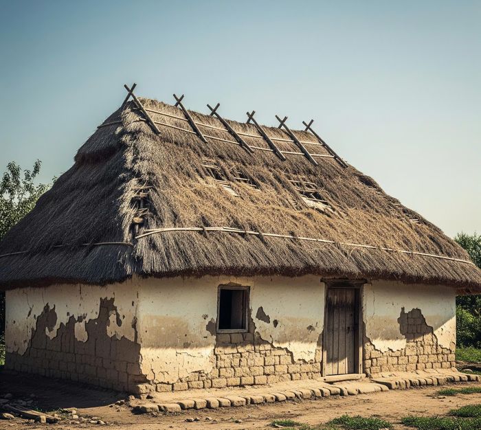 Mái nhà tranh trước khi tiễn chồng ra trận (Ảnh minh họa)