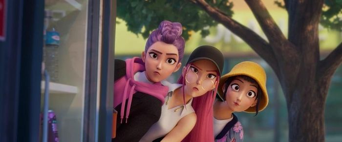 Từ trái sang: Rumi, Mira và Zoey trong một cảnh trong "KPop Demon Hunters". Ảnh: Netflix