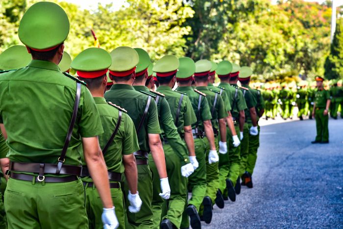 Các khối diễu binh tập luyện nghiêm túc, giữ vững kỷ luật, điều lệnh CAND
