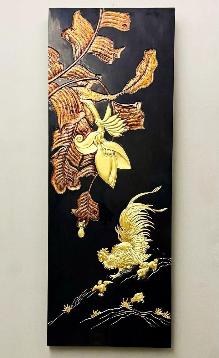 Tác phẩm về tiểu kê. Ảnh: Lương Đình Khoa