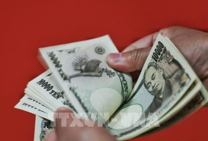 Đồng tiền mệnh giá 10.000 yen của Nhật Bản. Ảnh: AFP/TTXVN