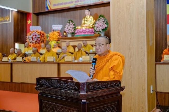 Hòa thượng Thích Bửu Chánh phát biểu cảm tạ