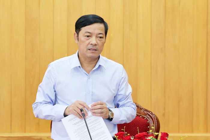 Đồng chí Lê Trọng Yên, Ủy viên BTV Tỉnh ủy, Phó Chủ tịch UBND tỉnh phát biểu chỉ đạo