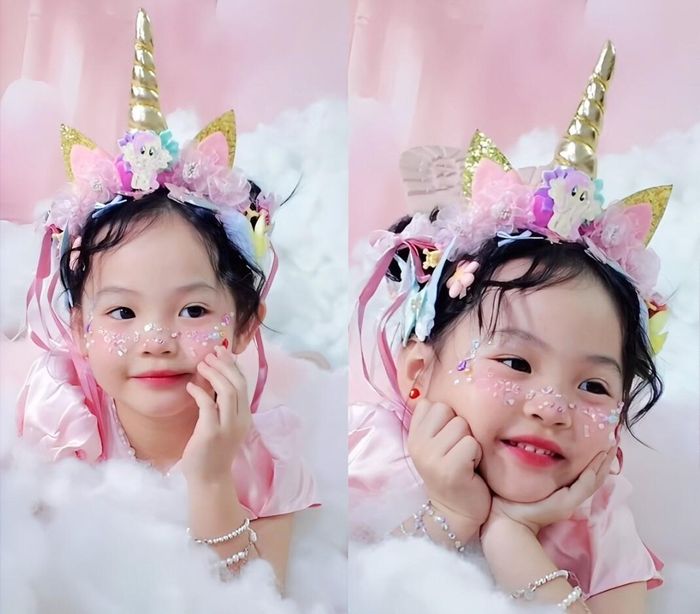 Đàm Thu Trang cho biết bé Suchin muốn hóa thân thành nhân vật Pony. Ảnh: FB Đàm Thu Trang