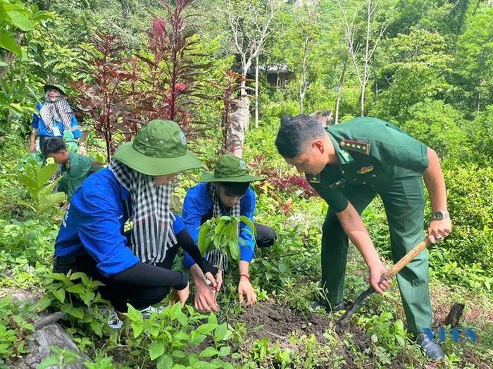 Chương trình thiện nguyện, trồng cây xanh tại bản Tung.