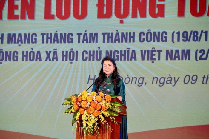 Giám đốc Sở VHTTDL Hải Phòng Trần Thị Hoàng Mai phát biểu