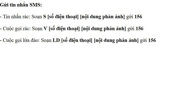 Chỉ cần soạn tin nhắn theo cú pháp phù hợp và gửi 156 hoặc gọi trực tiếp để được hướng dẫn xử lý.