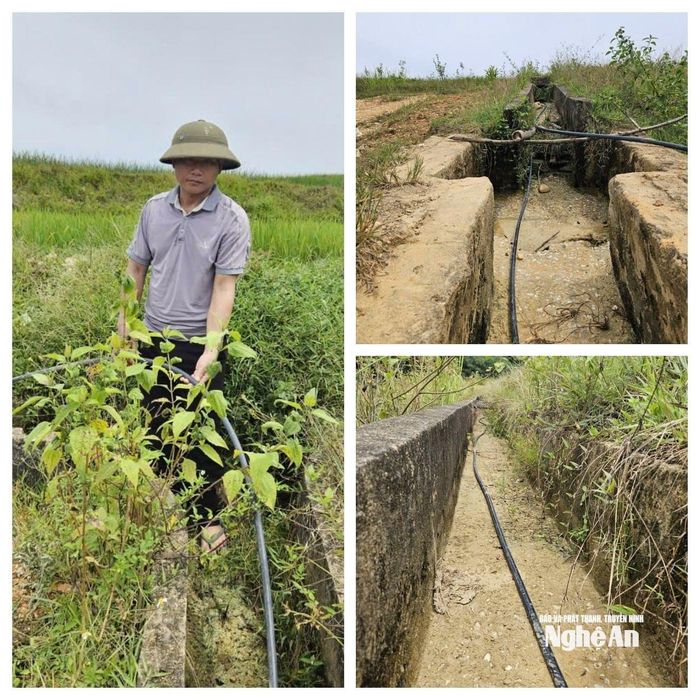 Hệ thống dẫn nước sinh hoạt cũng ngừng hoạt động do đường ống đầu nguồn đứt gãy. Ảnh: T.P