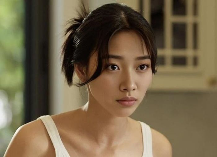 Tạo hình gương mặt nhân vật Hoàng Linh do AI thực hiện, thay thế hình ảnh của hoa hậu Thùy Tiên.