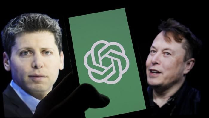 Sam Altman và Elon Musk đã có những sự căng thẳng trong chất vấn. (Ảnh: CNBC)