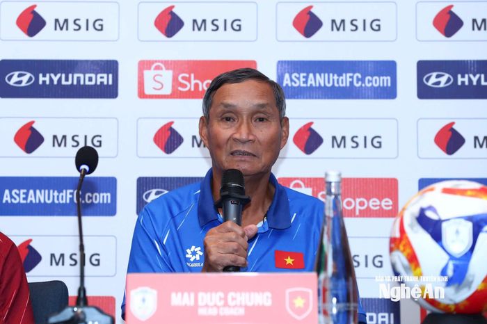 Huấn luyện viên Mai Đức Chung khẳng định toàn đội sẽ chiến đấu hết mình. Ảnh: Hải Hoàng