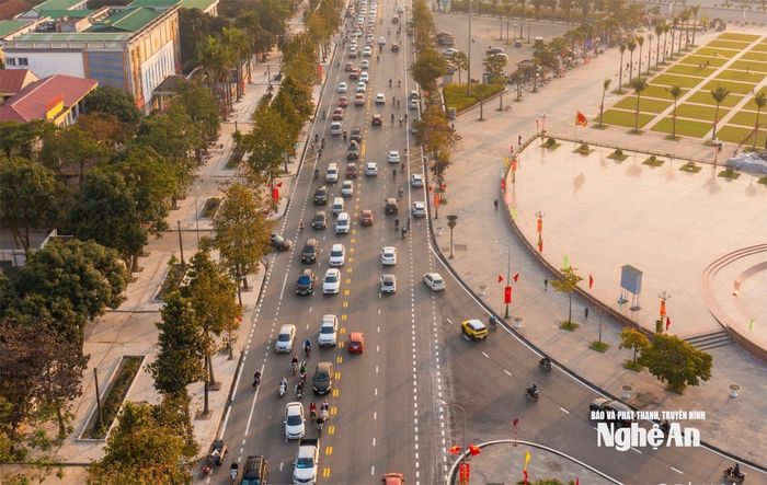 Đường Trường Thi, tại một số nút giao sẽ cấm đường vào sáng 16/8. Ảnh tư liệu: Nguyễn Đạo