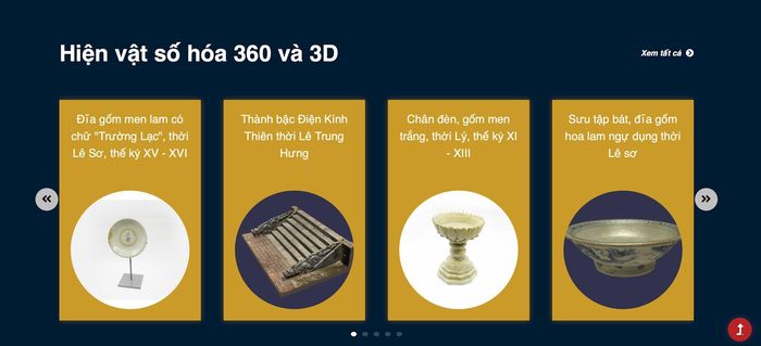 Phòng trưng bày online của Hoàng thành Thăng Long 