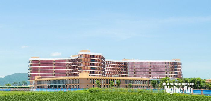 Bệnh viện Ung bướu Nghệ An tại phường Vinh Hưng. Ảnh: Thành Duy