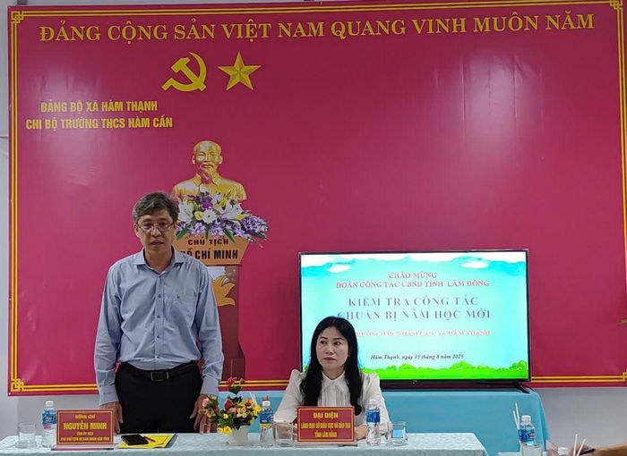 Đồng chí Nguyễn Minh, Phó Chủ tịch UBND tỉnh Lâm Đồng phát biểu tại buổi kiểm tra