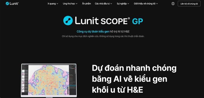 Một số thông tin giới thiệu về phần mềm Lunit Insight. Ảnh: Lunit