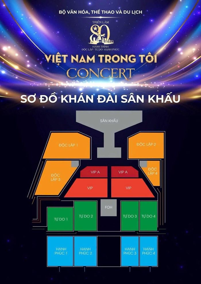 Sơ đồ khán đài, sân khấu của concert