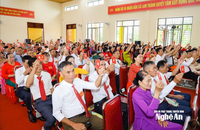 Các đại biểu biểu quyết thông qua nghị quyết tại Đại hội. Ảnh: TL
