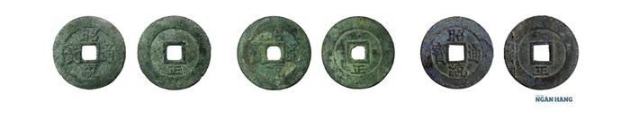 Ảnh 1.8.48. Tiền Chiêu Thống thông bảo 昭統通寳, kiểu Chân thư, lưng tiền đúc chữ “Chính”- 正, đường kính 25mm
