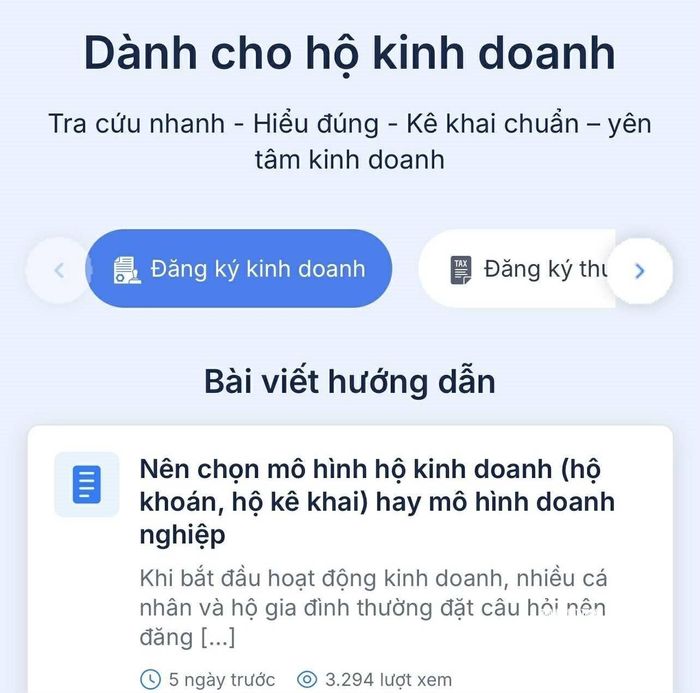 Các hộ kinh doanh hoặc doanh nghiệp có thể vào tra cứu các thông tin cần thiết về thuế. Ảnh: Trân Châu