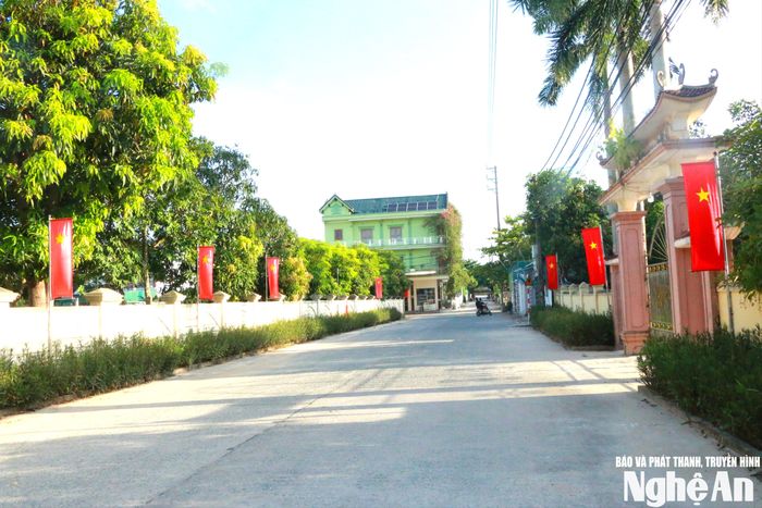 Quê hương Xuân Hòa, xã Hưng Nguyên Nam đang từng ngày đổi mới. Ảnh: Khánh Ly