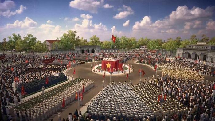 Quảng trường Ba Đình mùa Thu năm 1945 được tái hiện trong dự án “Trở về thời khắc thiêng liêng”