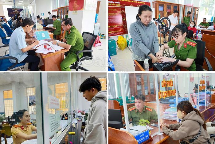 Lực lượng Công an tỉnh tiếp nhận, giải quyết TTHC đảm bảo nhanh gọn, thuận lợi nhất cho người dân.