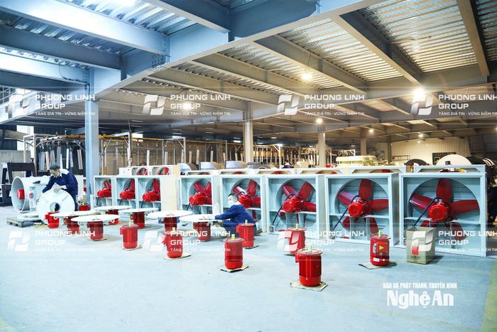 Nhà máy sản xuất quạt công nghiệp của Phương Linh Group.