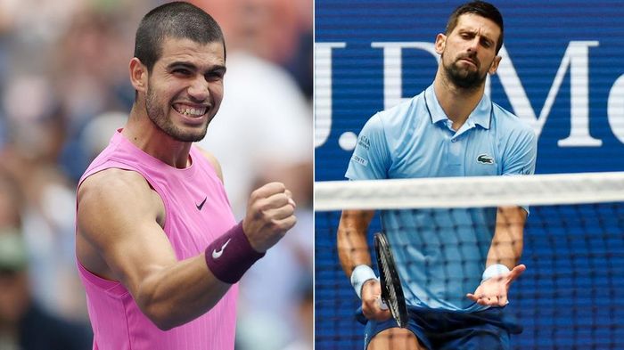 Alcaraz mất 2 giờ 23 phút để đánh bại Djokovic.
