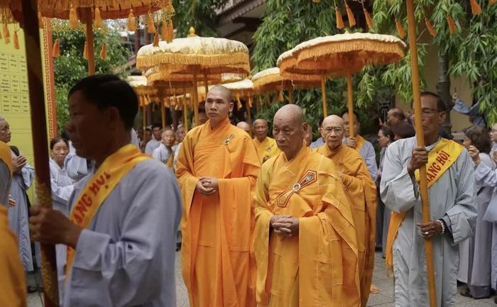 Đại Lễ Vu Lan được tổ chức trang trọng với nhiều hoạt động ý nghĩa tại tổ đình Từ Đàm (phường Thuận Hóa, thành phố Huế). Ảnh: Văn Dũng-TTXVN