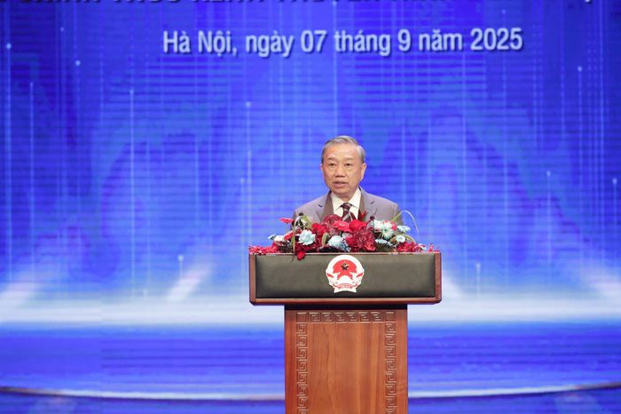  Tổng Bí thư Tô Lâm phát biểu tại buổi lễ 