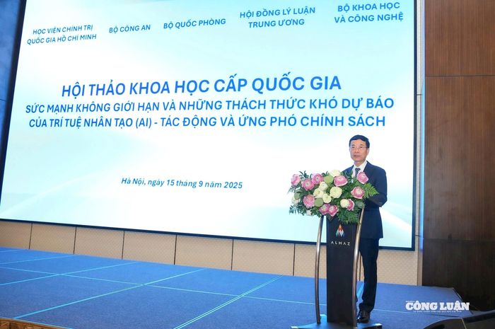 Theo Bộ trưởng, Việt Nam hoàn toàn có cơ hội để trở thành quốc gia tiên phong trong lĩnh vực AI. (Ảnh: Sơn Hải)