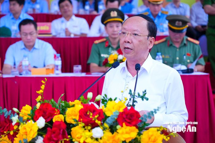 Phó Chủ tịch Thường trực UBND tỉnh Bùi Thanh An phát biểu tại cuộc thực tập. Ảnh: Đình Tuyên