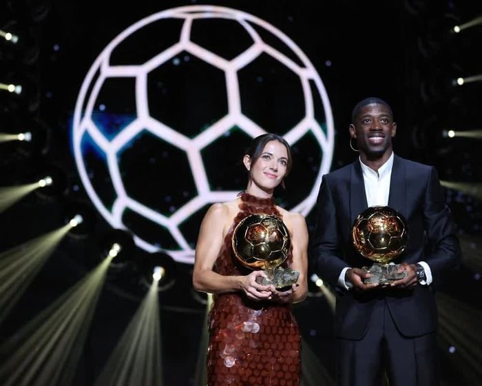 Ousmane Dembele (PSG) và Aitana Bonmati (Barca) giành Quả bóng Vàng