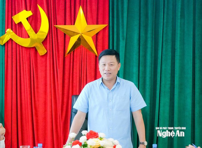 Đồng chí Hoàng Phú Hiền - Phó Chủ tịch UBND tỉnh kết luận cuộc làm việc. Ảnh: Thanh Lê
