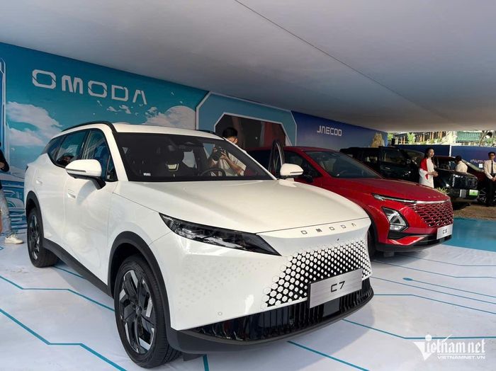Omoda C7 từng xuất hiện ở một sự kiện tại Hà Nội vào giữa tháng 8 vừa qua. Ảnh: Hoàng Hiệp