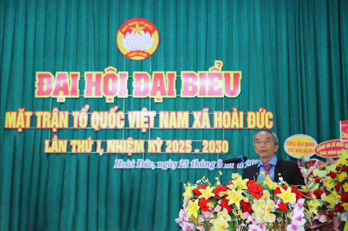 Đồng chí Nguyễn Phú Nghĩ, Phó Chủ tịch Ủy ban MTTQ Việt Nam tỉnh Lâm Đồng chỉ đạo Đại hội