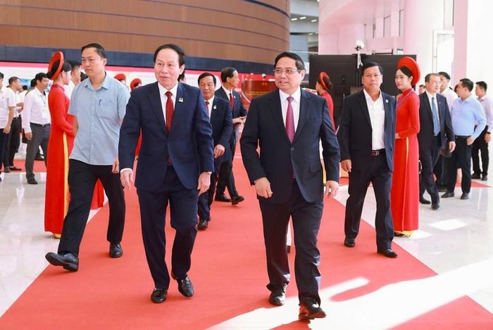 Ủy viên Bộ Chính trị, Thủ tướng Chính phủ Phạm Minh Chính dự và chỉ đạo Đại hội Đảng bộ thành phố Hải Phòng lần thứ I, nhiệm kỳ 2025-2030 - Ảnh: VGP/Nhật Bắc