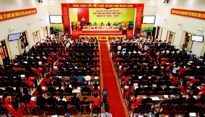 Quang cảnh Đại hội Đảng bộ TP Cần Thơ lần thứ I, nhiệm kỳ 2025 – 2030.